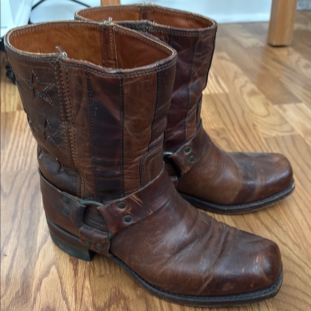 FRYE Harness Americana 150 Year Anniversary Boots – Stars & Stripes USA Edition - Picture 6 of 6